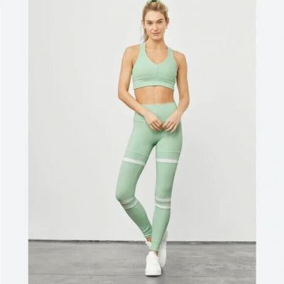 NEW NWT $118 ALO high waist legit leggings in honeydew / white - sz XS